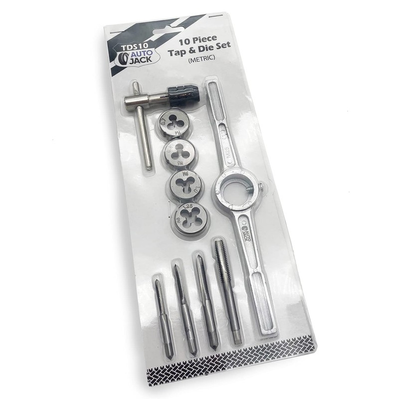 Autojack 10 Piece Metric Tap & Die Set Thread Renewing