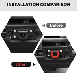 RT-TCZ Tow Hook Covers - Bumper Tow Hook Rubber Protector Exterior Accessories for Ford Bronco 2021-2025 (Style B, Red)