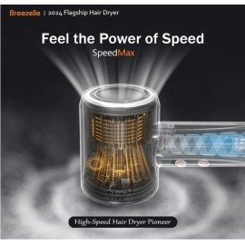 Breezelle Diffuser Hair Dryer Black Professional High-Speed Hair Blow Dryer