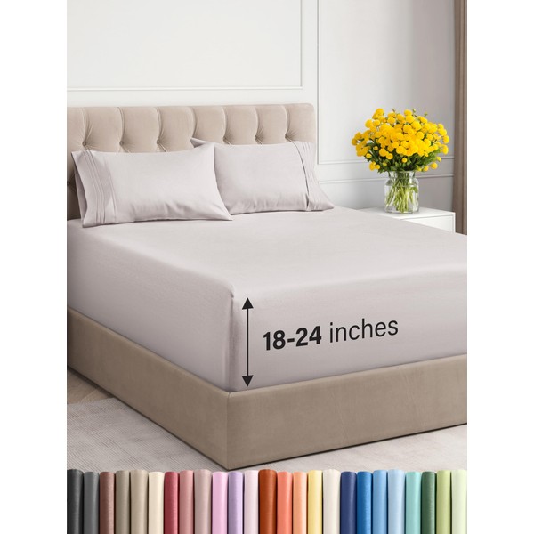 Extra Deep Pocket Full Sheets - 4 Piece Breathable &