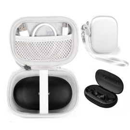 GETGEAR Protective Case for Hearing Aid compatible with Sony CRE-C20, C10, E10 Self-Fitting OTC Hearing Aids for Mild to Moderate Hearing Loss (White)