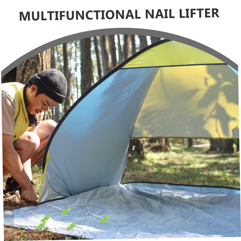 Abaodam 5pcs Camping Tent Stake Puller Tool Durable Tent Peg