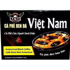 TGT Viet Nam Instant Iced Black Coffee 9 Sticks x 18g~Exp 1/2025