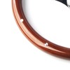 MR HELLO 15" Inch Classic Wood Grain Grip Steering Wheel