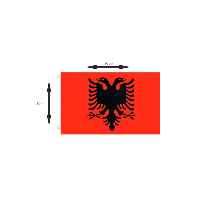 Albania Flag 90 x 150 cm - National Flag with