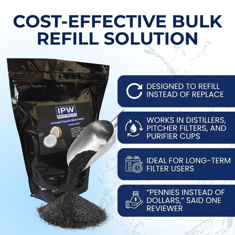 5 Lbs Bulk Water Filter/Air Filter Refill Coconut Shell Granular