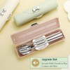 DEVICO Travel Silverware Set with Case, Portable Lunch Utensils Set