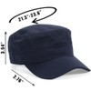 Cadet Army Cap Military Style Adjustable Flat Top Cap Unisex