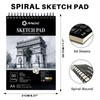 Artecho A4 Sketch Book, 200gsm Hardcover Spiral Bound Sketch Pad,