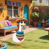 MuMyer Mexican Porch Goose Outfits, 23"/ 17" Lawn Goose Statue