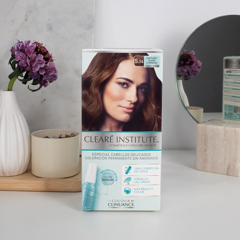 Clinuance Permanent Colouration without Ammonia, Sensitive Hair, 5.34 Chestnut Brown