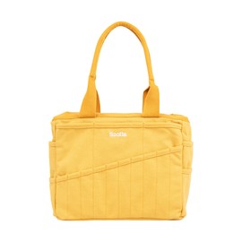 Soolla Studio Bag - World's Most Loved Art Supply & Pottery Tool Bag, Washable, Over 30 Pockets, 10 Premium Colors, Canvas Tote, Craft Organizer, Sewing, Knitting, Adults, (Sunset Mustard)