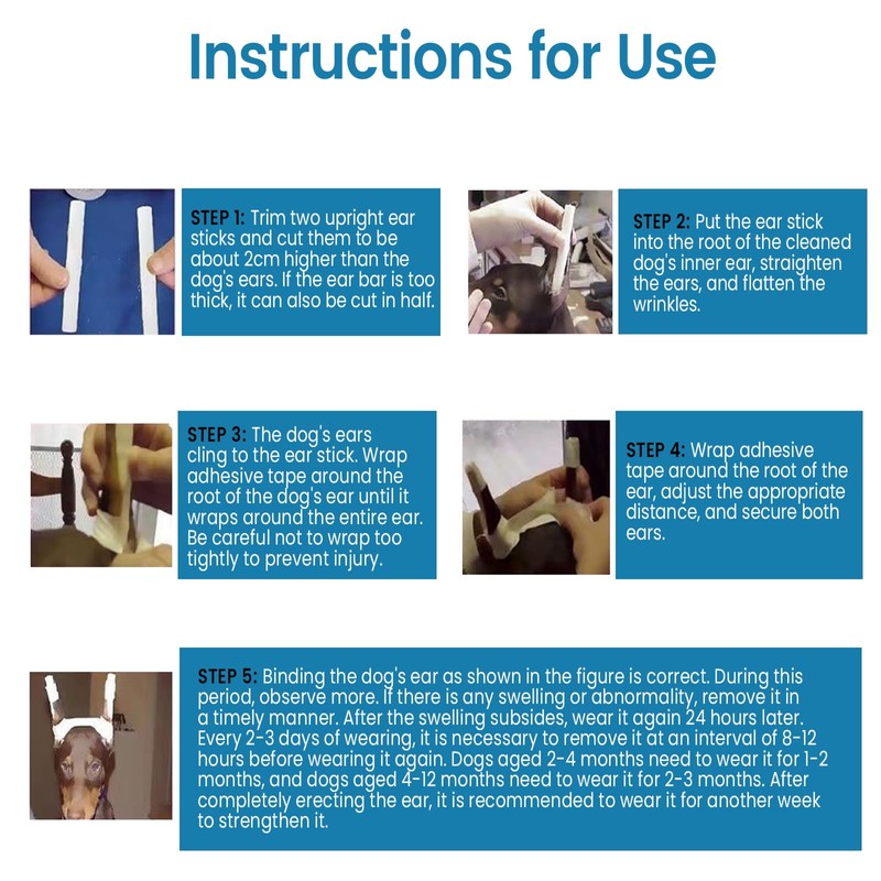 Doberman Ear Posting Kit - Stand Up Support Tool with