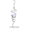 SILVER LILAC 25cm Stainless Steel SPIRAL TAIL Twister Wind Spinner