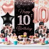 10th Birthday Decorations for Girls, TSVATE Rose Gold Happy 10th