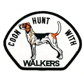 Blank Coon Hunt With Walkers Hunting Dog Patch Cap Hat Iron On Vintage Retro Style