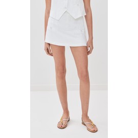 LE BOP Women's Simone Skort, White, 4