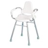 Prima Modular Perching Shower Stool with Arms and Back, Steel