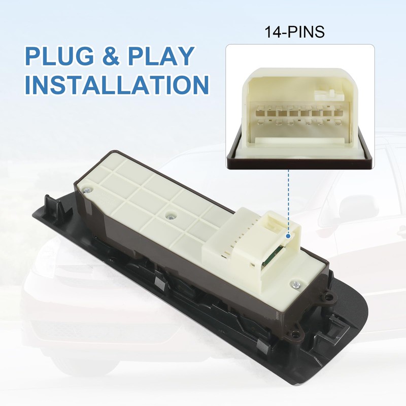 RUIANOMG Master Power Window Switch and Bezel Replacement for Camry