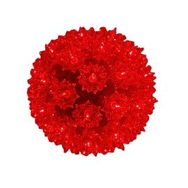 Novelty Lights SS50-RE Commercial Grade Indoor/Outdoor Christmas Starlight Sphere, Red, 50 Light, 6" Diameter, Stackable Plug