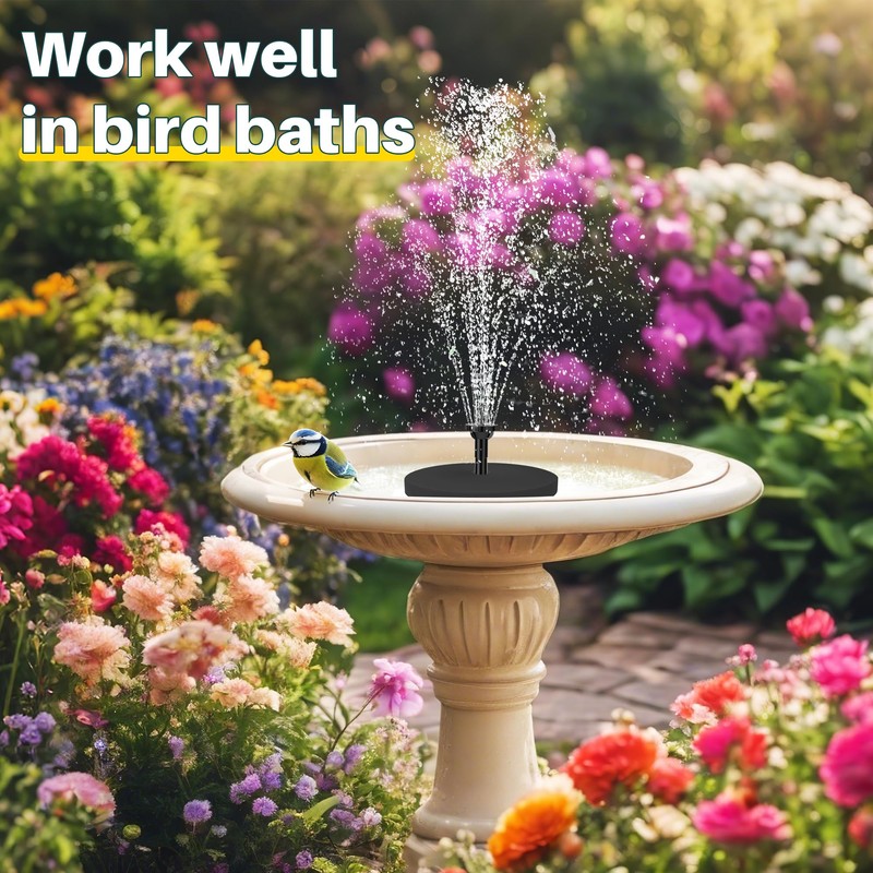 Biling 5.5W Solar Fountain Pump for Bird Bath, DIY Solar