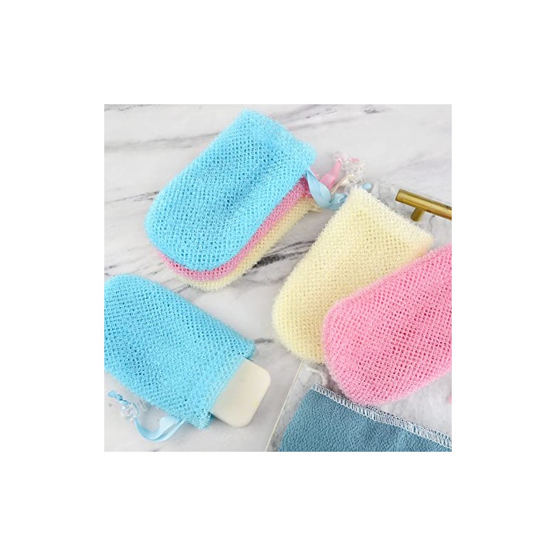 Linkidea 6 bolsas de jabón de malla exfoliante