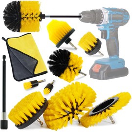 NCKIHRKK Brush Attachment Drill Set, Brush Attachment Cordless Screwdriver Brush Cleaning Brush