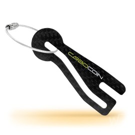 Einkaufswagenlöser ® CarboCoin/Einkaufswagenlöser for all shopping trolleys / with key finding service/removable shopping trolley token made of carbon/key fob shopping chip