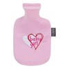 Fashy Hot Water Bottle Fleece Cover 0.8 L Pink