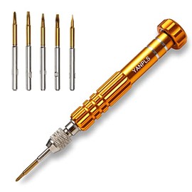 Juego de destornilladores de precisión, función 5 en 1 con cabezal de destornillador magnético, adecuado para el mantenimiento profesional de productos electrónicos, gafas, relojes, joyas, etc.