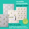 Eco Living Eco Compostable Sponge Cleaning Cloths, biodegradable, 100% plastic