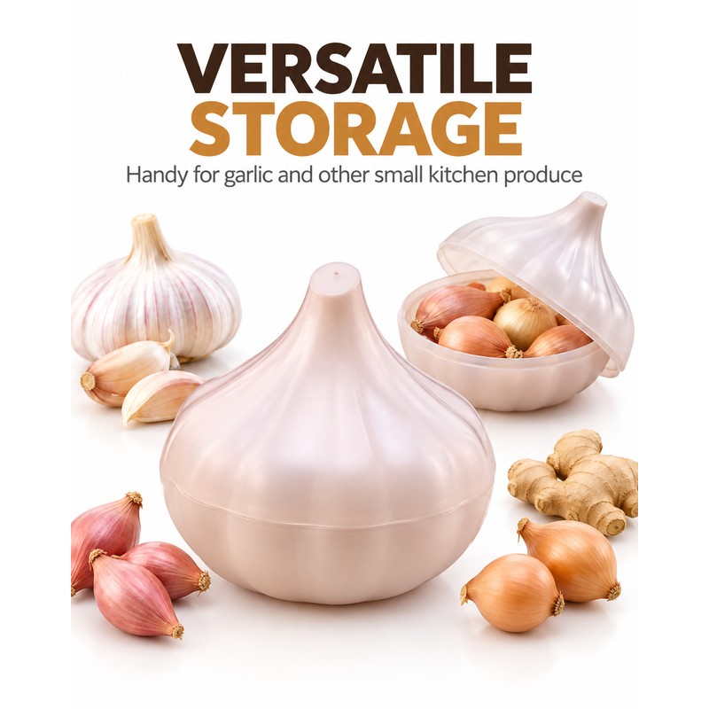 Reusable Fruit & Vegetable Storage Containers for Fridge, Onion Garlic