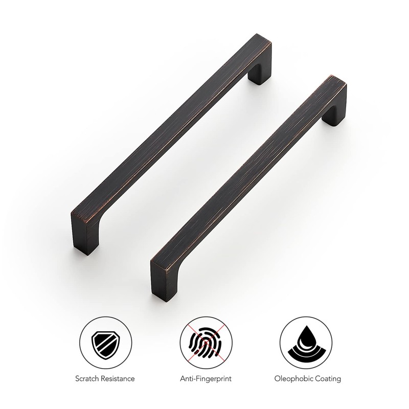 Ravinte 15 Pack Solid 5 Inch Kitchen Square Cabinet Handles