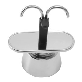 Pwshymi 2 Cup 100ML Pot Double Stainless Steel Mocha Coffee Pot Italian DIY Conduit Coffee Maker Double Espresso Pot Pot 2 Cup Productos de caf¨¦ y t¨¦