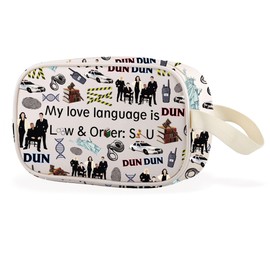 WCGXKO TV Show Inspired Gift True Crime TV Show Zipper Clear Makeup Bag for Crime Series Lover (Language Cbag)