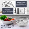 E-far 3 Pack Colander for Kitchen, Square Stainless Steel Metal
