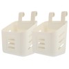 2PCS Plastic Hanging Basket Kitchen Bathroom Storage Basket with Hook