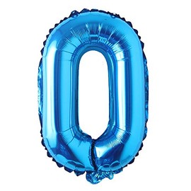 Blue 28 inch Letter Balloons Alphabet Number Balloons Foil Mylar Party Wedding Bachelorette Birthday Bridal Baby Shower Graduation Anniversary Celebration Decoration (Can not Float) (28 inch Blue O)