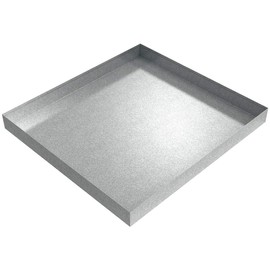 27" x 25" x 2.5" Compact Washing Machine Drip Pan (Galvanized Steel) | Water Damage Prevention | No Leak | Made In The USA | Welded Water Tight | Killarney Metals