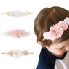 PYRUVAE 3 Pieces Baby Headbands for Girls, Nylon Headbands for