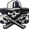 Skull with Guns Patch Embroidered Applique Iron On Sew On