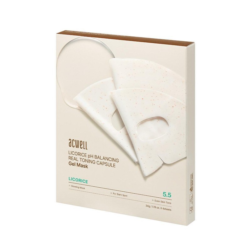 Acwell Licorice pH Balancing Real Toning Capsule Mask Sheet 4ea