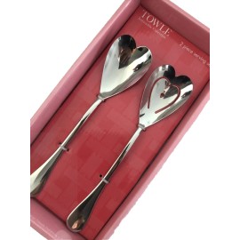 Towle New Towle 2 Piece Salad Serving Set Heart Love Wedding Premium Stainless Steel