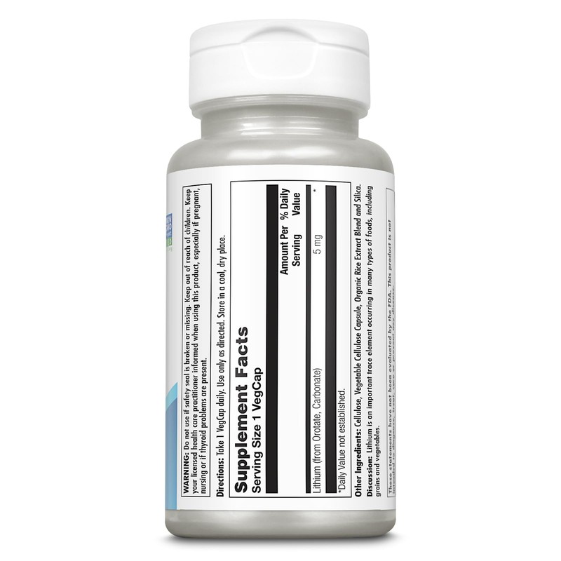 KAL Lithium Orotate 5 milligrams | Low Serving Of Chelated