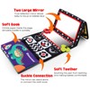 Tummy Time Floor Mirror with Crinkle Cloth Book and Teethers,