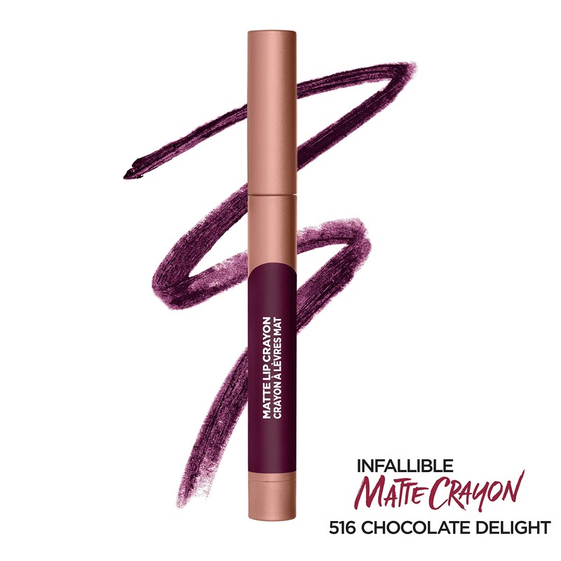 L’Oréal Paris Infallible Matte Lip Crayon, Chocolate Delight (Packaging May