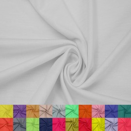 Stylish FABRIC The Yard Viskose-Spandex-Jersey-Strickstoff, weich, dehnbares Material, Kleidung, Stirnbänder, Accessoires, Mutterschaft, Dekoration und DIY-Projekt, Weiß, 91 cm