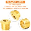 GASHER 36PCS Brass Hex Bushing Fitting Kit Hex Bushing 1/4"