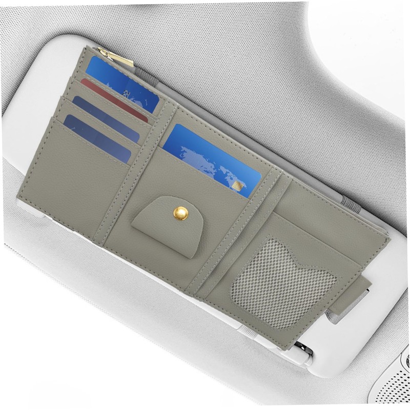 BUGUUYO Auto Sun Visor Organizer Id Storage Bag for Car
