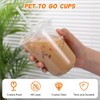 Ziliny 50 Sets Clear Plastic Cups with Lids Straws Disposable